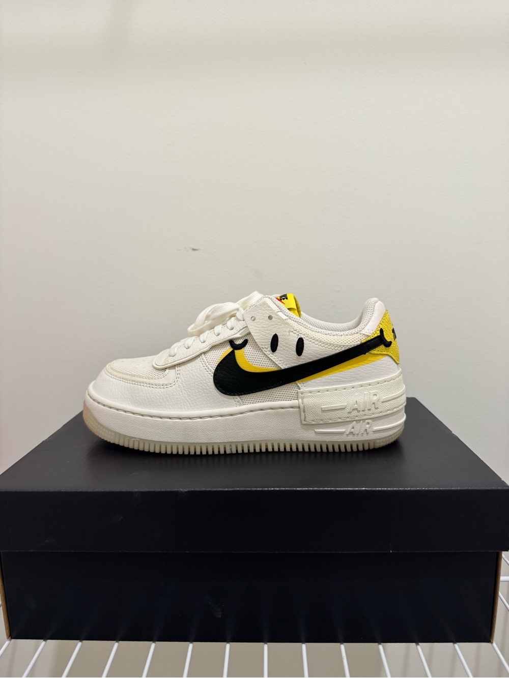Nike Air Force 1 Low White with Black & Yellow Accents